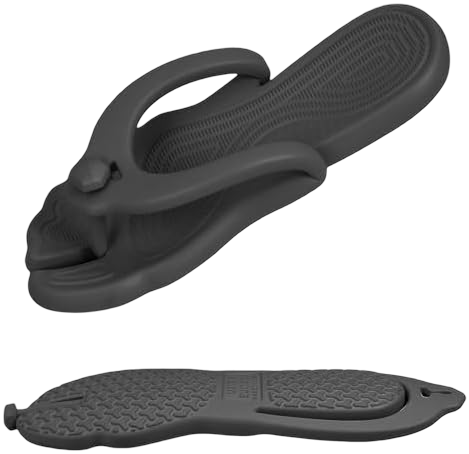 Rosoz Flip Flops for Women Men Foldable Travel Slippers Lightweight Shower Shoes Non-Slip Quick-Dry Bathroom Camp Beach Sandals